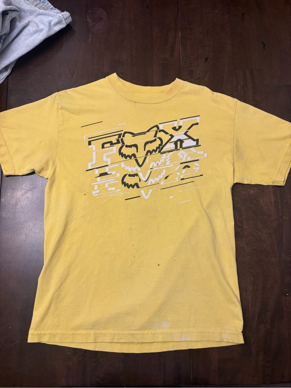 Fox Yellow Short Sleeve Tee with Graphic Logo